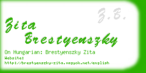 zita brestyenszky business card